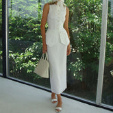 Vest Shorts Solid Color Temperament Suit